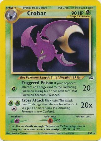 Crobat (/64) Unlimited Holofoil [Vintage: Neo Revelation] Pokemon Single Pokémon
