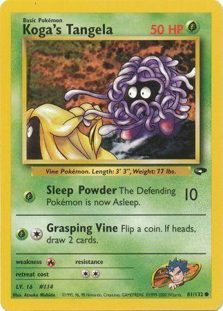 Koga's Tangela 81/132 Unlimited [Vintage: Gym Challenge] Pokemon Single Pokémon