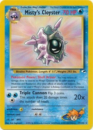 Misty's Cloyster 29/132 Unlimited [Vintage: Gym Heroes] Pokemon Single Pokémon
