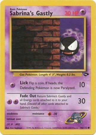 Sabrina's Gastly (96/132) Unlimited [Vintage: Gym Challenge] Pokemon Single Pokémon