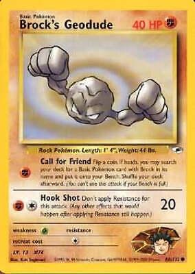 Brock's Geodude (66/132) Unlimited [Vintage: Gym Heroes] Pokemon Single Pokémon