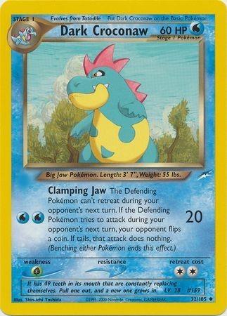 Dark Croconaw (32/105) Unlimited [Vintage: Neo Destiny] Pokemon Single Pokémon