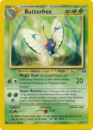 Butterfree (19/75) Unlimited [Vintage: Neo Discovery] Pokemon Single Pokémon