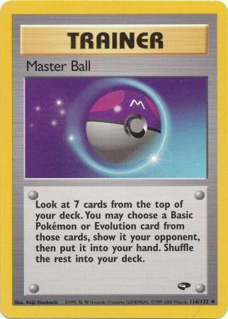 Master Ball 116/132 Unlimited [Vintage: Gym Challenge] Pokemon Single Pokémon