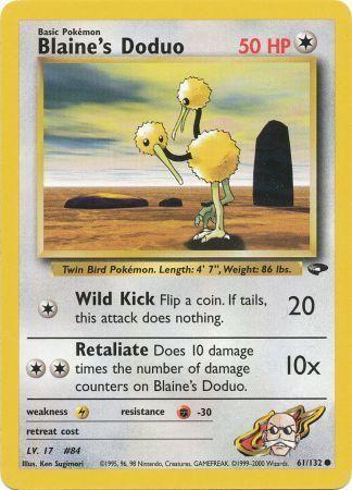 Blaine's Doduo (61/132) Unlimited [Vintage: Gym Challenge] Pokemon Single Pokémon