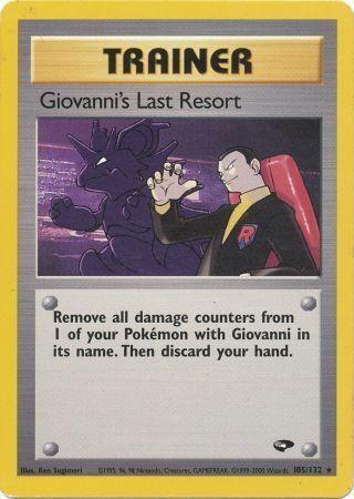 Giovanni's Last Resort (105/132) Unlimited [Vintage: Gym Challenge] Pokemon Single Pokémon