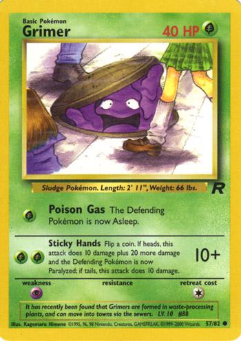 Grimer (57/82) Unlimited [Vintage: Team Rocket] Pokemon Single Pokémon