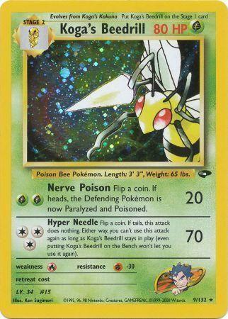 Koga's Beedrill (9/132) Unlimited Holofoil [Vintage: Gym Challenge] Pokemon Single Pokémon
