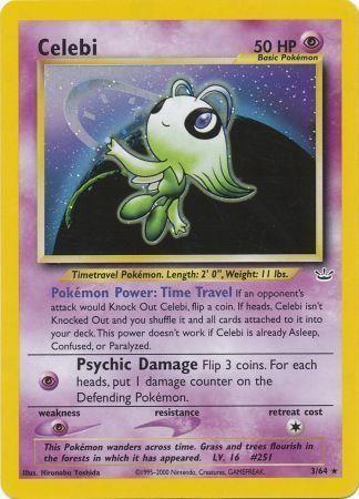Celebi (3) (/64) Unlimited Holofoil [Vintage: Neo Revelation] Pokemon Single Pokémon