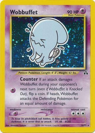 Wobbuffet (16/75) Unlimited Holofoil [Vintage: Neo Discovery] Pokemon Single Pokémon