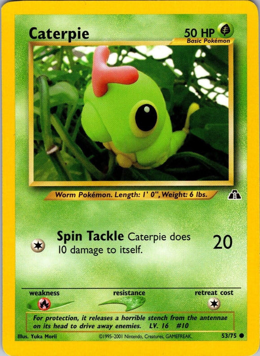 Caterpie (53/75) Unlimited [Vintage: Neo Discovery] Pokemon Single Pokémon