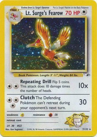 Lt. Surge's Fearow (7/132) Unlimited Holofoil [Vintage: Gym Heroes] Pokemon Single Pokémon