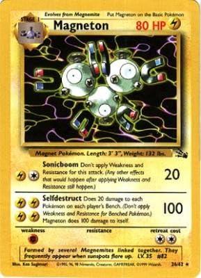 Magneton (26/62) Unlimited [Vintage: Fossil] Pokemon Single Pokémon