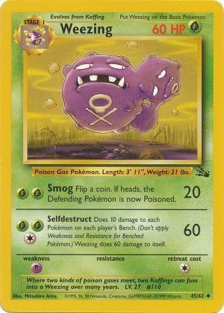 Weezing (45/62) Unlimited [Vintage: Fossil] Pokemon Single Pokémon