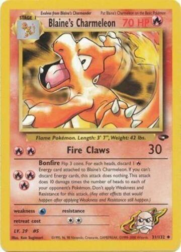 Blaine's Charmeleon (31/132) Unlimited [Vintage: Gym Challenge] Pokemon Single Pokémon