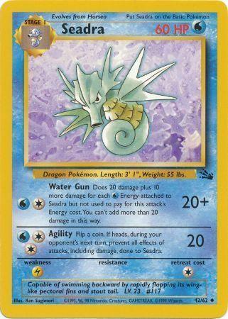Seadra (42/62) Unlimited [Vintage: Fossil] Pokemon Single Pokémon