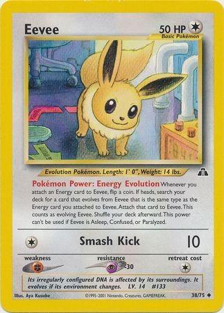 Eevee (38/75) Unlimited [Vintage: Neo Discovery] Pokemon Single Pokémon