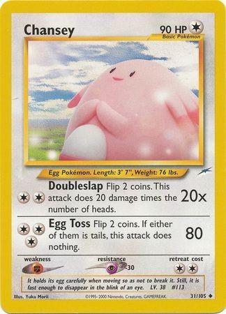 Chansey (31/105) Unlimited [Vintage: Neo Destiny] Pokemon Single Pokémon