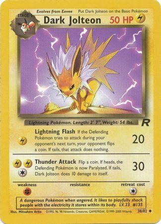 Dark Jolteon (38/82) Unlimited [Vintage: Team Rocket] Pokemon Single Pokémon
