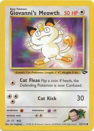 Giovanni's Meowth (74/132) Unlimited [Vintage: Gym Challenge] Pokemon Single Pokémon