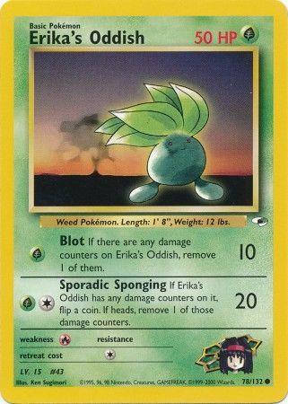 Erika's Oddish (78/132) Unlimited [Vintage: Gym Heroes] Pokemon Single Pokémon
