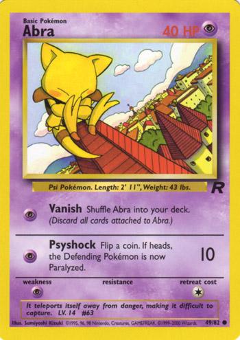 Abra (49/82) Unlimited [Vintage: Team Rocket] Pokemon Single Pokémon
