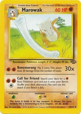 Marowak 39/64 Unlimited [Vintage: Jungle] Pokemon Single Pokémon