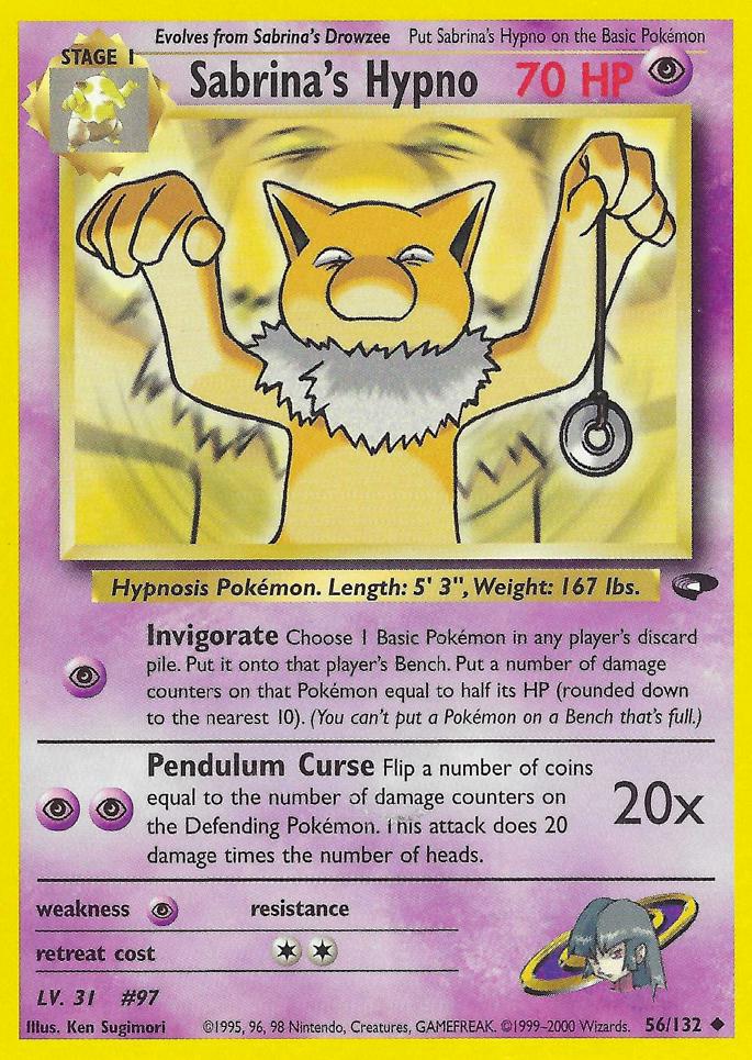 Sabrina's Hypno 56/132 Unlimited [Vintage: Gym Challenge] Pokemon Single Pokémon