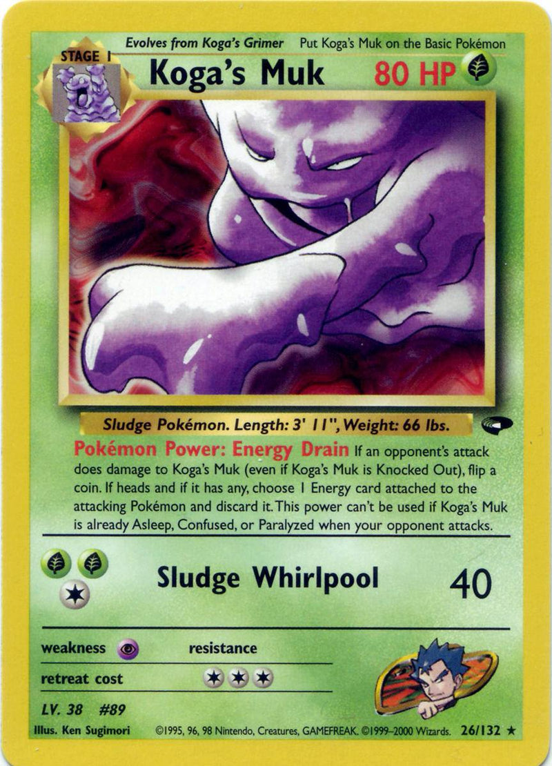 Koga's Muk 26/132 Unlimited [Vintage: Gym Challenge] Pokemon Single Pokémon