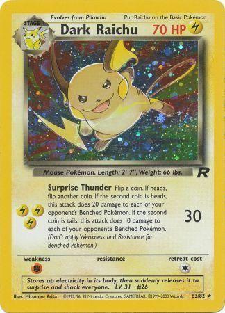 Dark Raichu (83/82) Unlimited Holofoil [Vintage: Team Rocket] Pokemon Single Pokémon