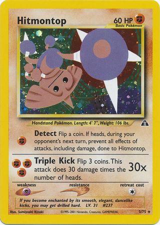 Hitmontop (3/75) Unlimited Holofoil [Vintage: Neo Discovery] Pokemon Single Pokémon