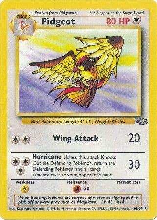Pidgeot 24/64 Unlimited [Vintage: Jungle] Pokemon Single Pokémon