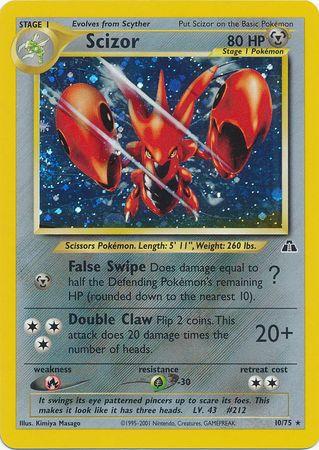 Scizor (10) (/75) Unlimited Holofoil [Vintage: Neo Discovery] Pokemon Single Pokémon