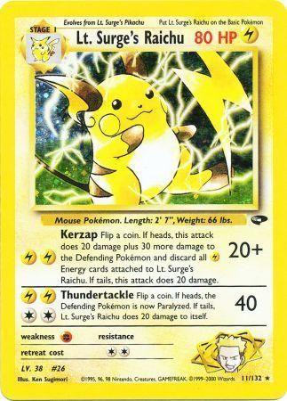 Lt. Surge's Raichu (11/132) Unlimited Holofoil [Vintage: Gym Challenge] Pokemon Single Pokémon