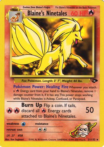 Blaine's Ninetales (21/132) Unlimited [Vintage: Gym Challenge] Pokemon Single Pokémon