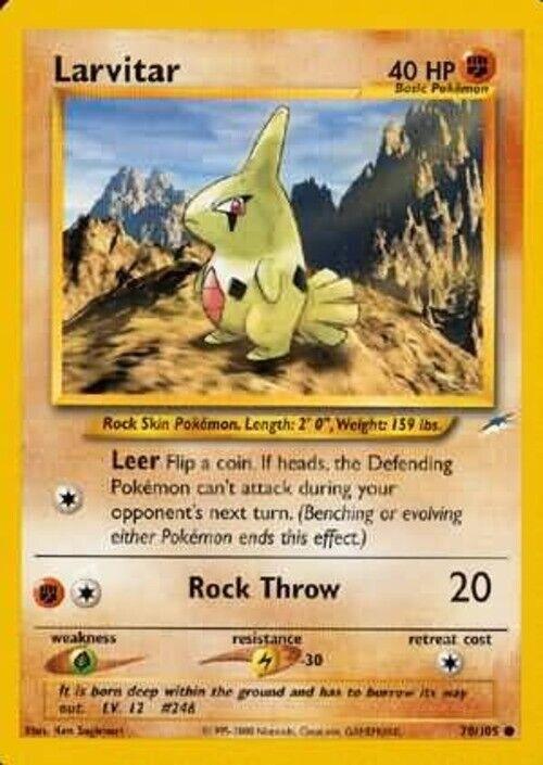 Larvitar 70/105 Unlimited [Vintage: Neo Destiny] Pokemon Single Pokémon