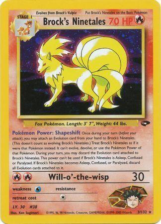 Brock's Ninetales (3/132) Unlimited Holofoil [Vintage: Gym Challenge] Pokemon Single Pokémon