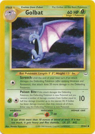 Golbat 29/64 Unlimited [Vintage: Neo Revelation] Pokemon Single Pokémon