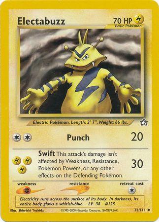 Electabuzz (33/111) Unlimited [Vintage: Neo Genesis] Pokemon Single Pokémon