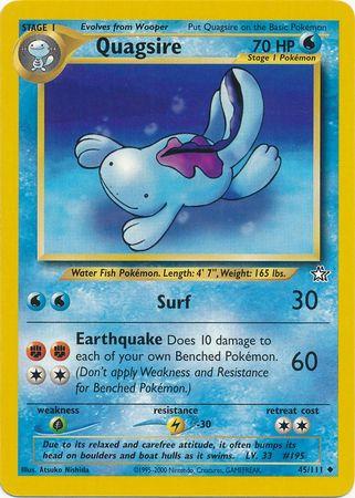 Quagsire 45/111 Unlimited [Vintage: Neo Genesis] Pokemon Single Pokémon
