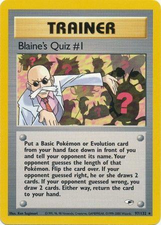 Blaine's Quiz #1 (97/132) Unlimited [Vintage: Gym Heroes] Pokemon Single Pokémon
