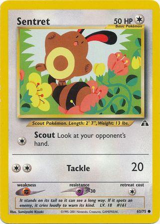 Sentret 63/75 Unlimited [Vintage: Neo Discovery] Pokemon Single Pokémon