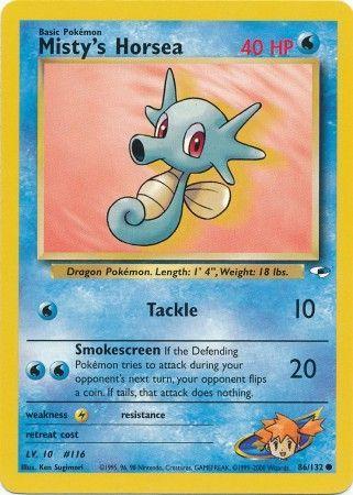Misty's Horsea (86/132) Unlimited [Vintage: Gym Heroes] Pokemon Single Pokémon