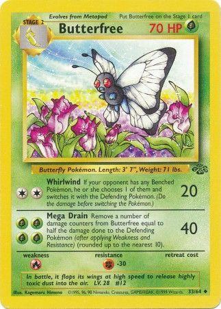 Butterfree (33/64) Unlimited [Vintage: Jungle] Pokemon Single Pokémon