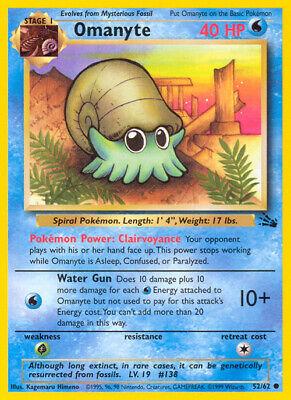Omanyte (52/62) Unlimited [Vintage: Fossil] Pokemon Single Pokémon