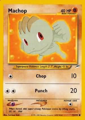 Machop 73/105 Unlimited [Vintage: Neo Destiny] Pokemon Single Pokémon
