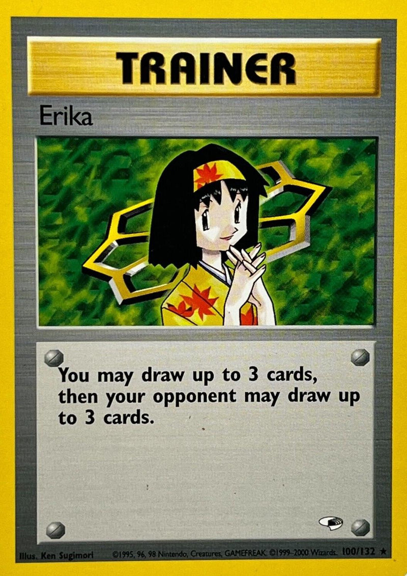Erika (100/132) Unlimited [Vintage: Gym Heroes] Pokemon Single Pokémon