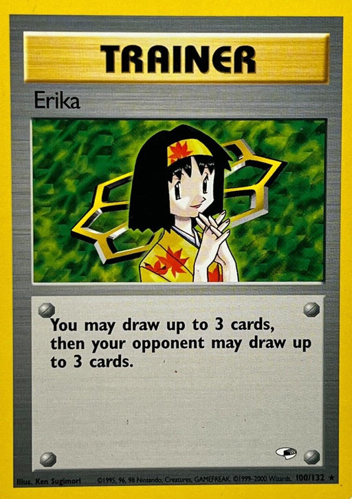 Erika (100/132) Unlimited [Vintage: Gym Heroes] Pokemon Single Pokémon