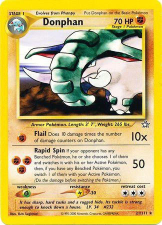 Donphan (21/111) Unlimited [Vintage: Neo Genesis] Pokemon Single Pokémon