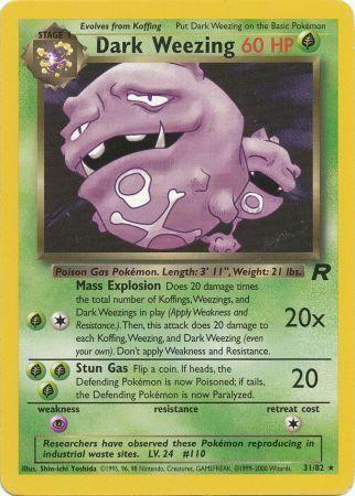Dark Weezing (31/82) Unlimited [Vintage: Team Rocket] Pokemon Single Pokémon